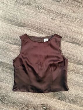 Gap Vintage 2002 Brown Shell Sleeveless Top